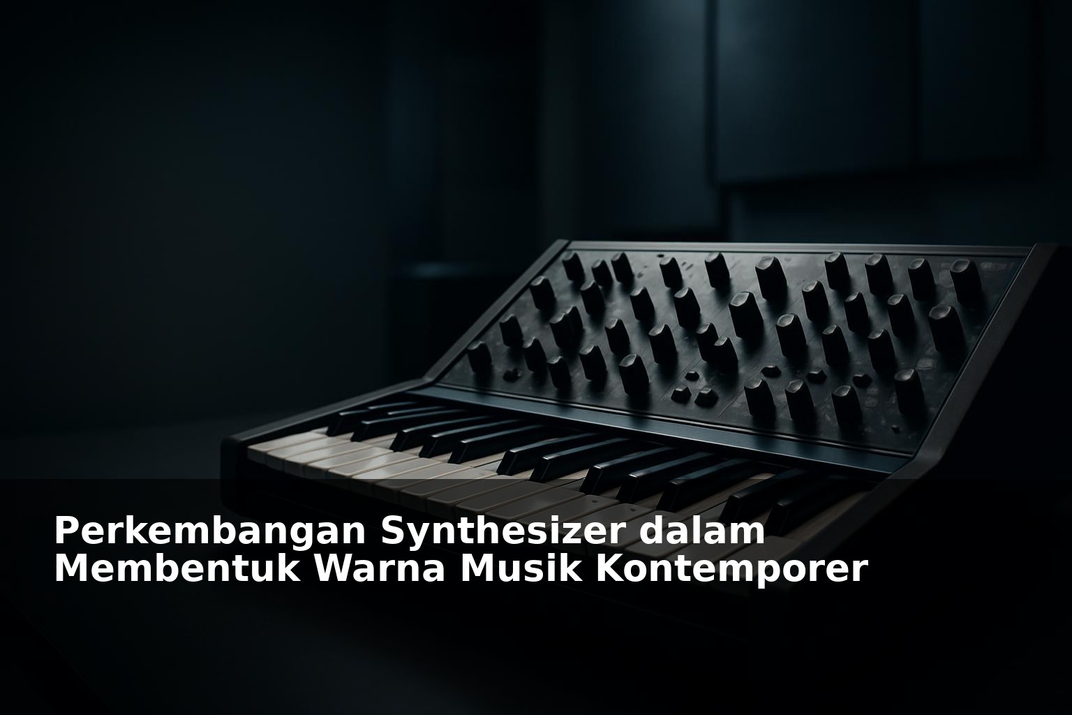 Synthesizer modern dengan latar musik kontemporer